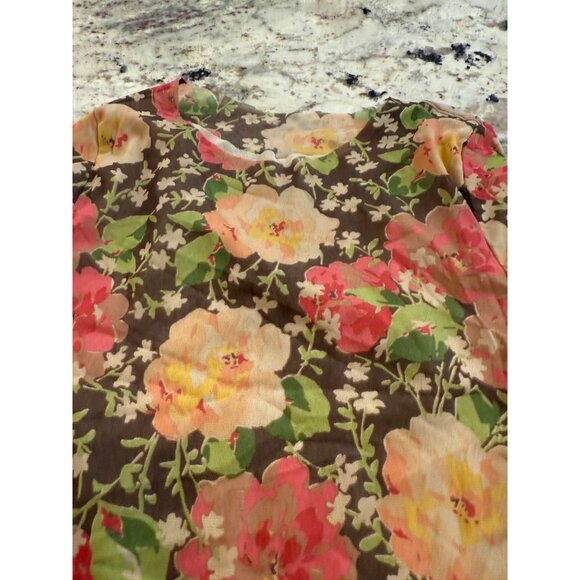 Vtg Ralph Lauren Floral Long Sleeve Mesh Top  Ruffle Y2K fairy grunge S read - Picture 9 of 16